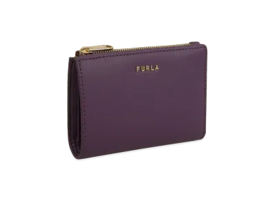 FURLA Classic S Bi-Fold W/Zip Vitello Sidney "Purple"