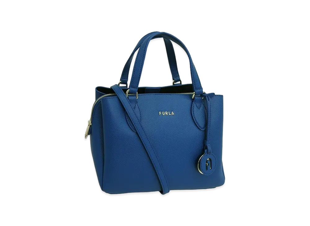 FURLA Minerva Tote S Bag "Blue"