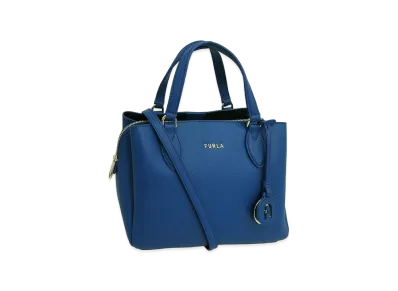 FURLA Minerva Tote S Bag "Blue"