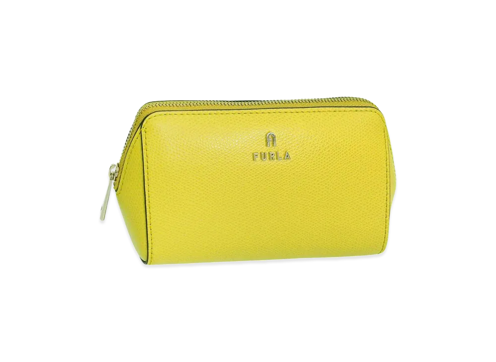 FURLA Camelia M Cosmetic Case Vittelo Ares "Yellow"