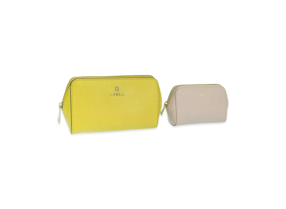 FURLA Camelia M Cosmetic Case Set Vitello Ares "Multicolor"