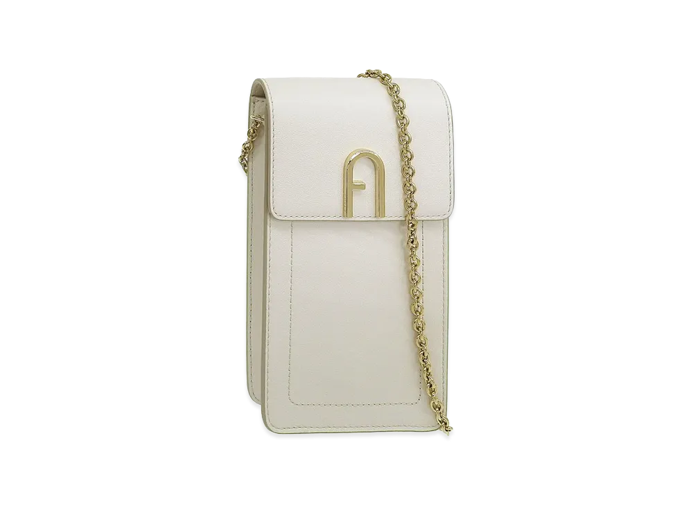 FURLA Flow Vertical Crossbody "White"
