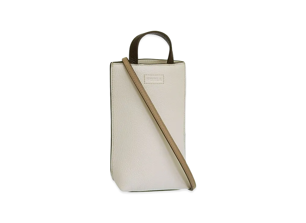 FURLA Camelia Vertical Crossbody "White"