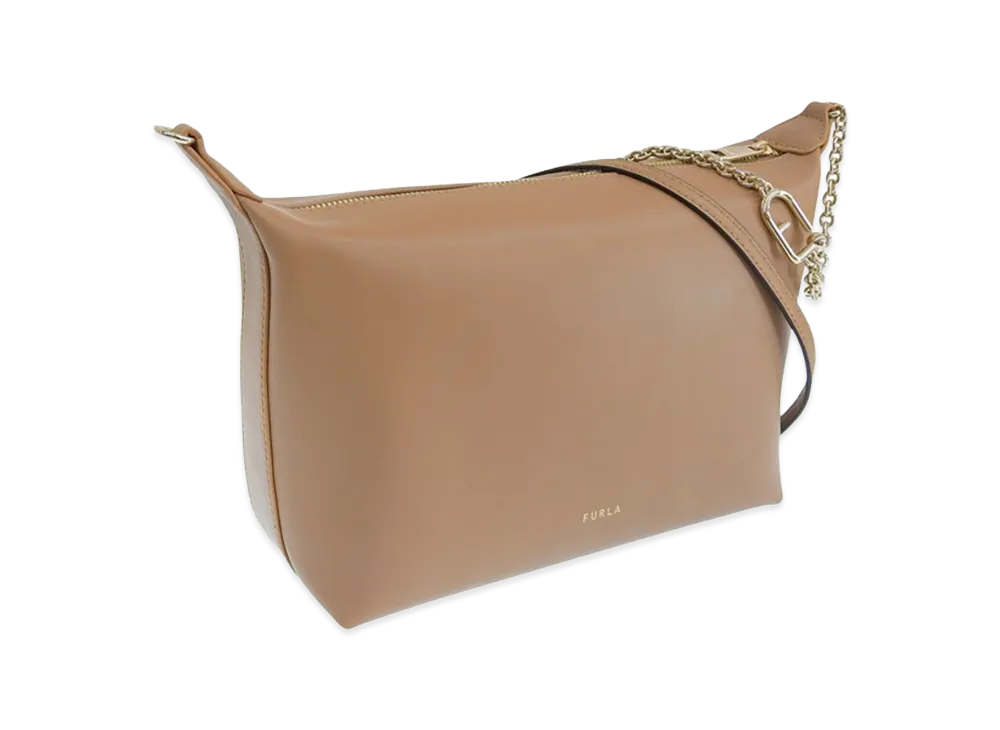 FURLA Nuvola Mini Crossbody Hobo Bag "Beige"