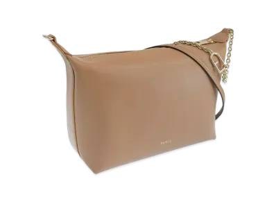FURLA Nuvola Mini Crossbody Hobo Bag "Beige"