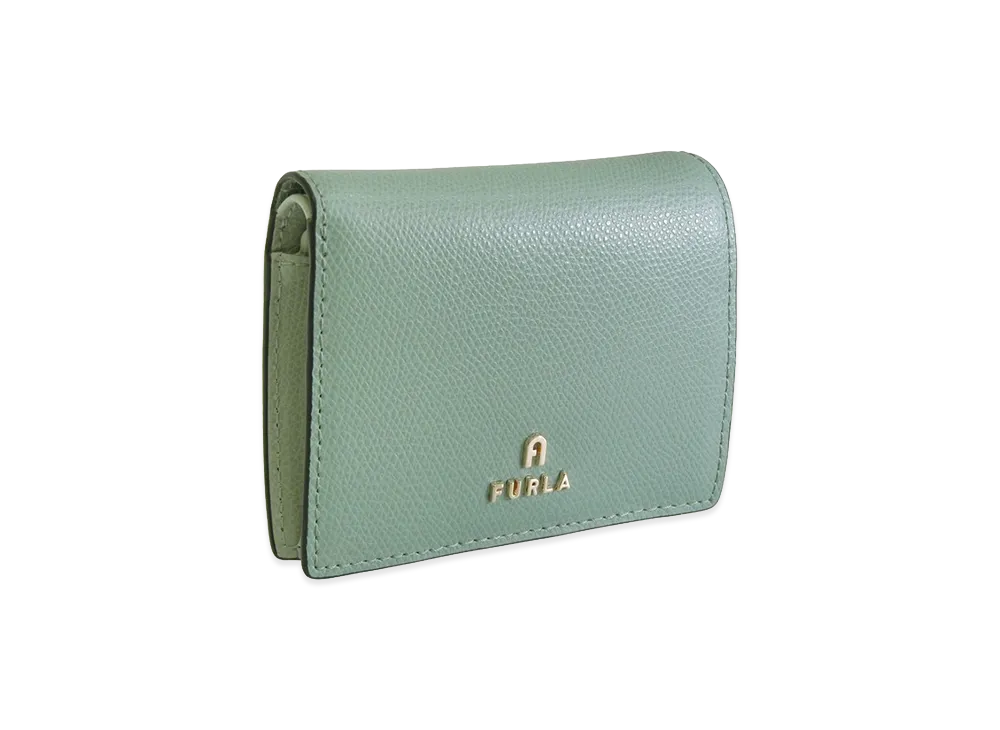 FURLA Camelia S Compact Wallet Bifold Coin "Green"