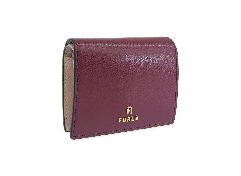 FURLA Camelia S Compact Wallet Bifold Coin "Purple"