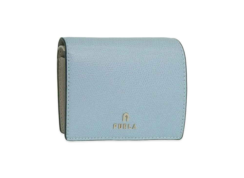 FURLA Camelia S Compact Wallet Bifold Coin "Blue"
