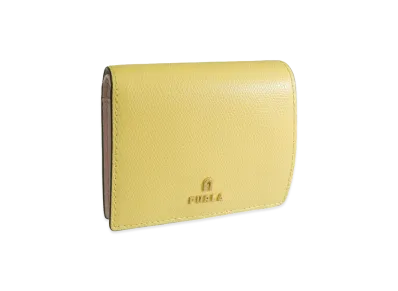 FURLA Camelia S Compact Wallet Bifold Coin "Yellow"