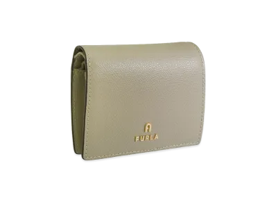 FURLA Camelia S Compact Wallet Bifold Coin "Beige"