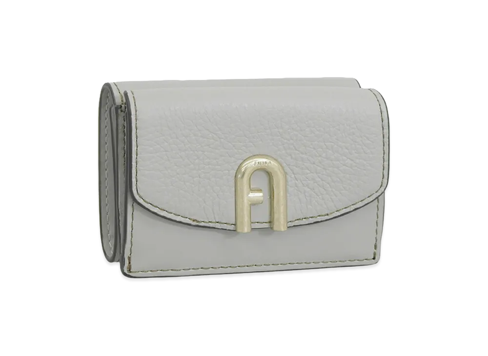 FURLA Primula S Compact Wallet Trifold "Gray"