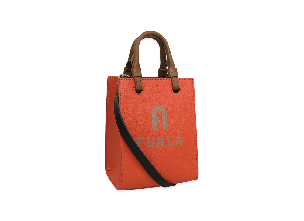 FURLA Varsity Style Mini Tote N/S "Red"
