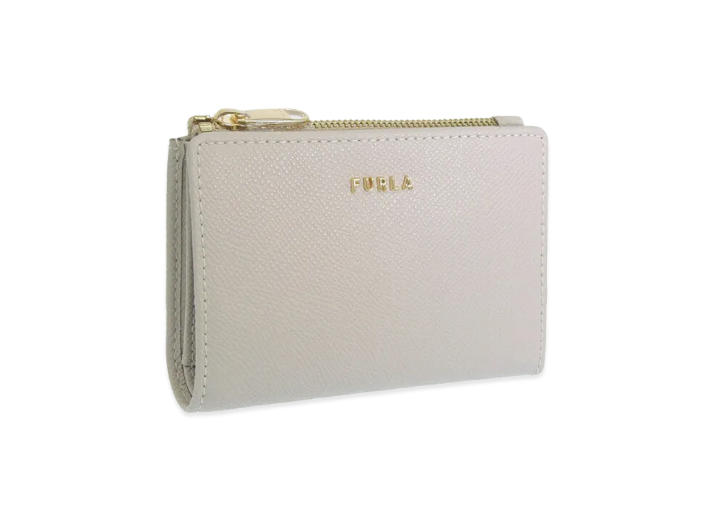 FURLA Bi-Fold S W/Zip "White"