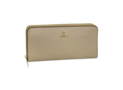 FURLA Camelia Xl Zip Around Slim Wallet "Brown"