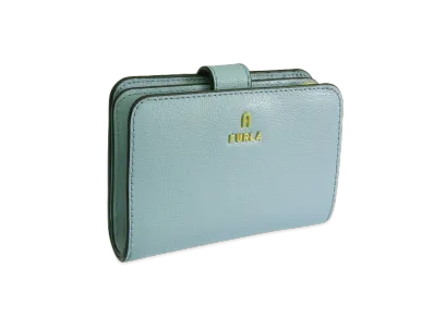 FURLA Camelia M Compact Wallet Z/W Bifold "Blue"
