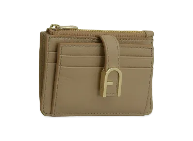 FURLA Flow M Card Case "Beige"