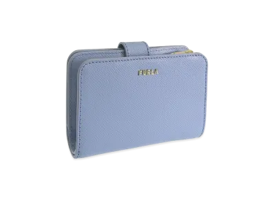 FURLA Classic Bifold M Compact W/Z Wallet "Blue"