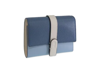 FURLA Grazia Compact Wallet Trifold "Blue"