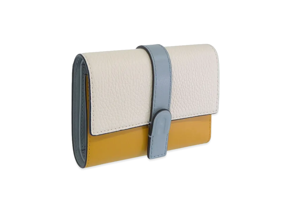FURLA Grazia Compact Wallet Trifold "Yellow"