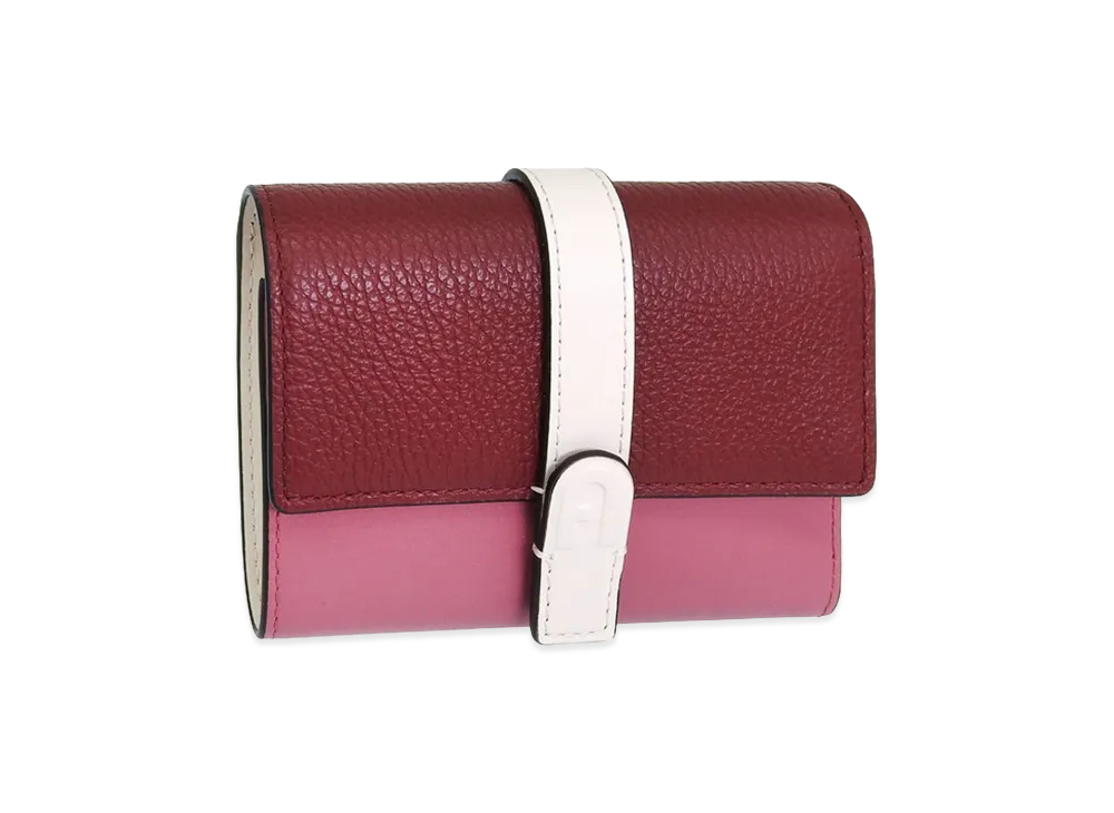 FURLA Grazia Compact Wallet Trifold "Pink"