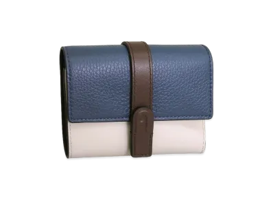 FURLA Grazia Compact Wallet Trifold "Blue"