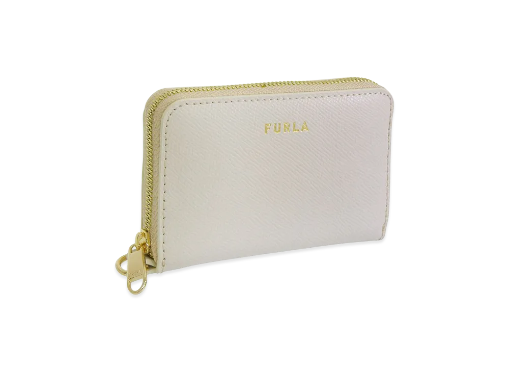 FURLA Gardenia S Zip Around Vitello Andromeda "White"