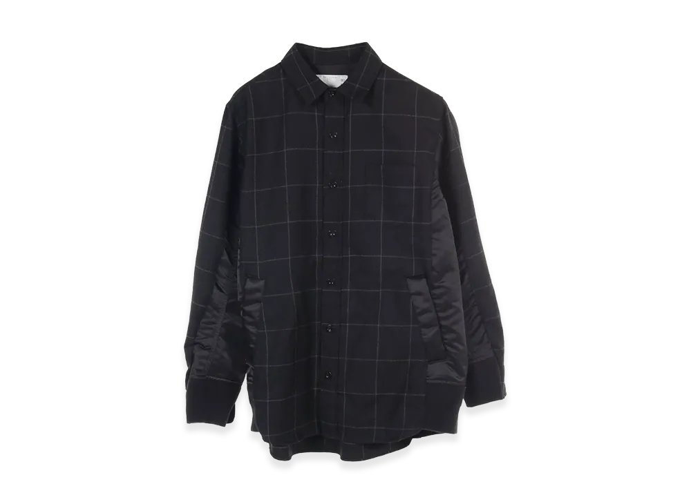 サカイ ウィンドペン シャツ "ブラック"