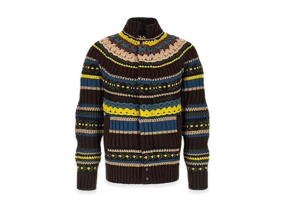 sacai Mix Knit Blouson "Brown"