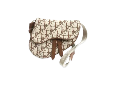 Dior x Cactus Jack Oblique Jacquard Mini Saddle Bag "Coffee"