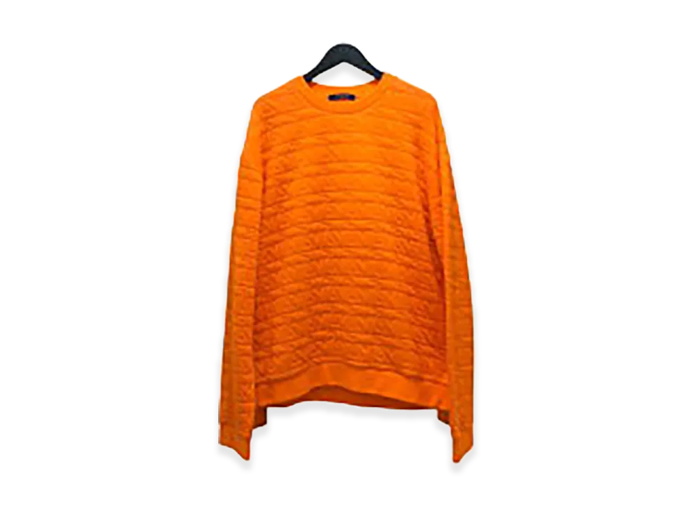 ルイヴィトン LV ダヴズ キルテッド スウェットシャツ "チェダー" 1AATZM