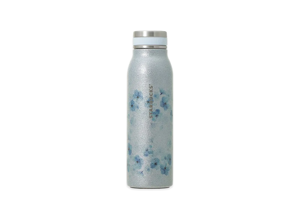 STARBUCKS SAKURA 2026 Stainless Steel Bottle 444ml "Glitter Airy Blue"