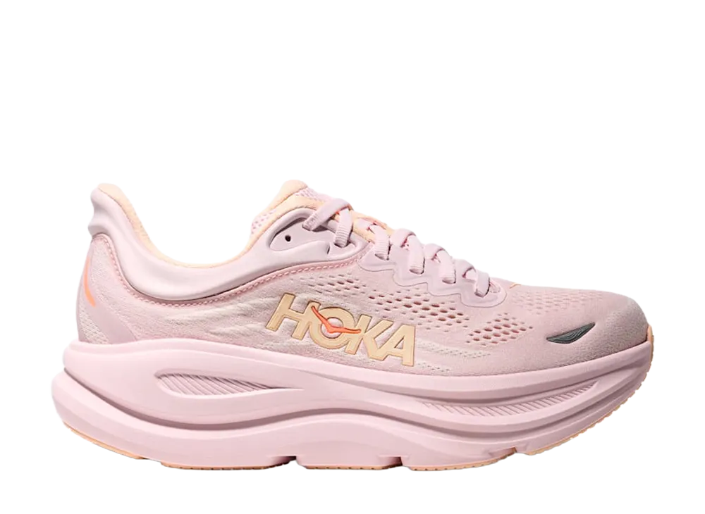 Hoka Women's Bondi 9 "Lilac Cream/Tangerine Glow"