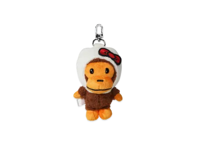 A BATHING APE x Hello Kitty Ladies Plush Doll Keychain "White"