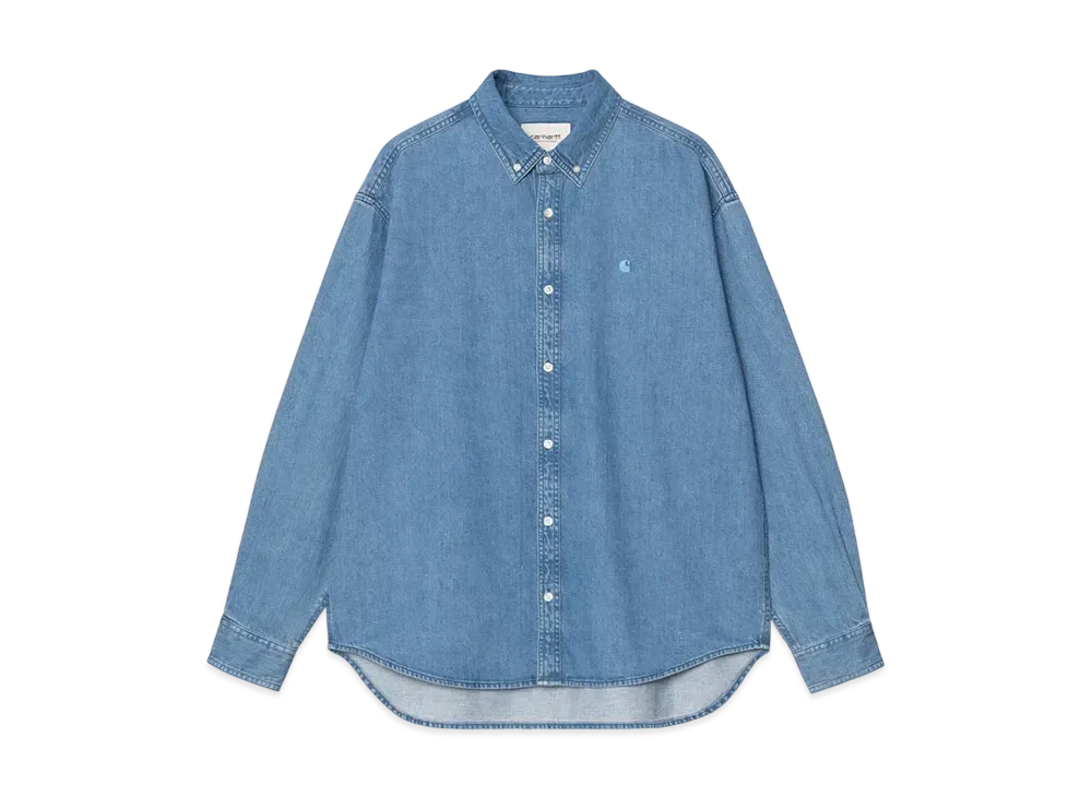 Carhartt WIP L/S Lucas Shirt "Blue(Stone Washed)"