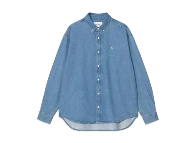 Carhartt WIP L/S Lucas Shirt "Blue(Stone Washed)"