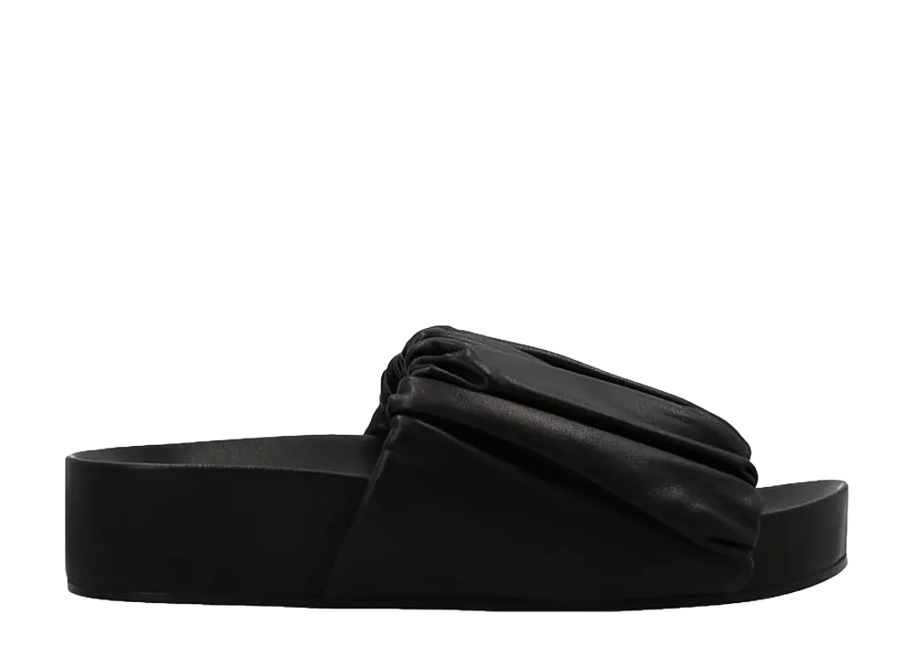 Jil Sander Women's Platform Leather Sandals "Black"
