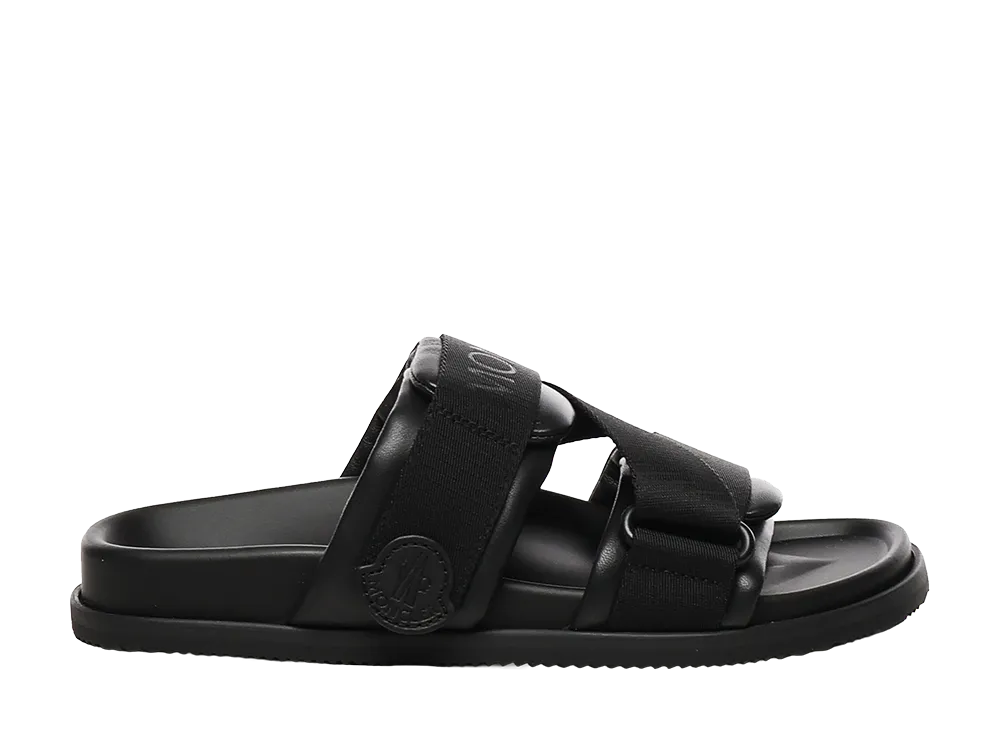 Moncler Women's Mon Summer Leather Slide "Black"