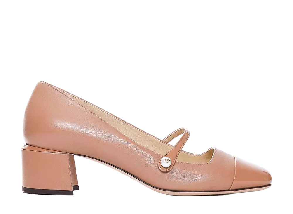 Jimmy Choo Women's Elisa Leather Pumps "Beige"