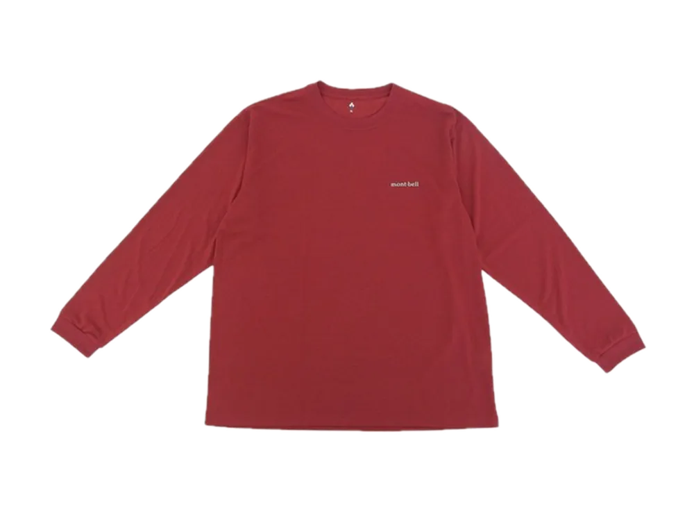 mont-bell WIC. Long Sleeve T-Shirt Men's "Wine Red"