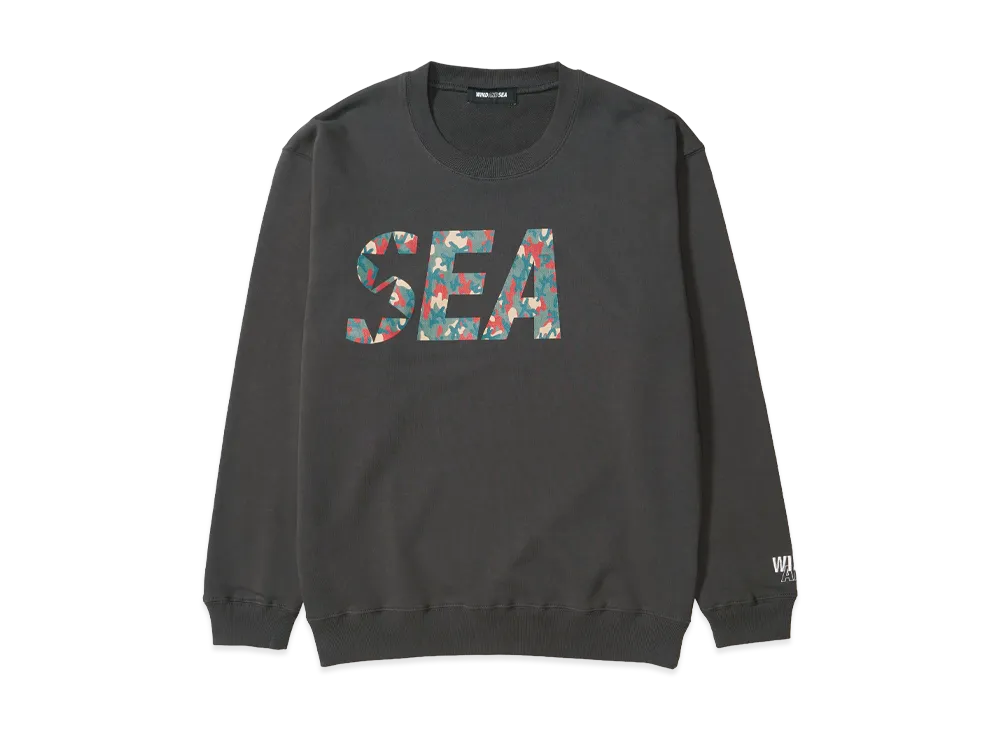 WIND AND SEA Camo Crewneck Sweatshirt "Black"
