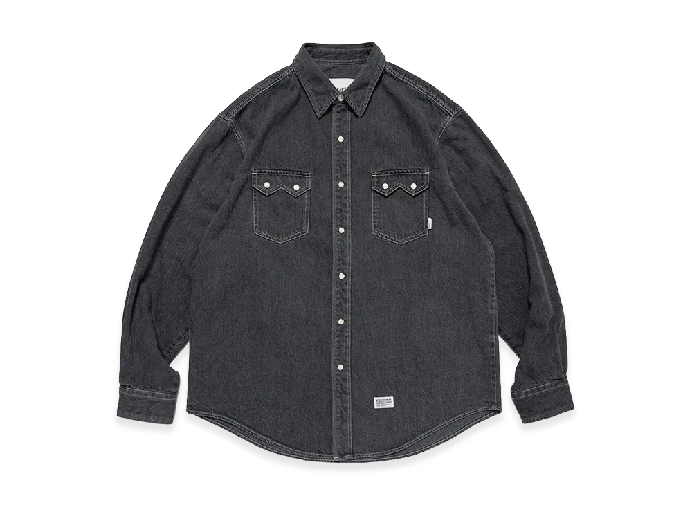 WTAPS Allman / LS / Cotton. Denim "Black"