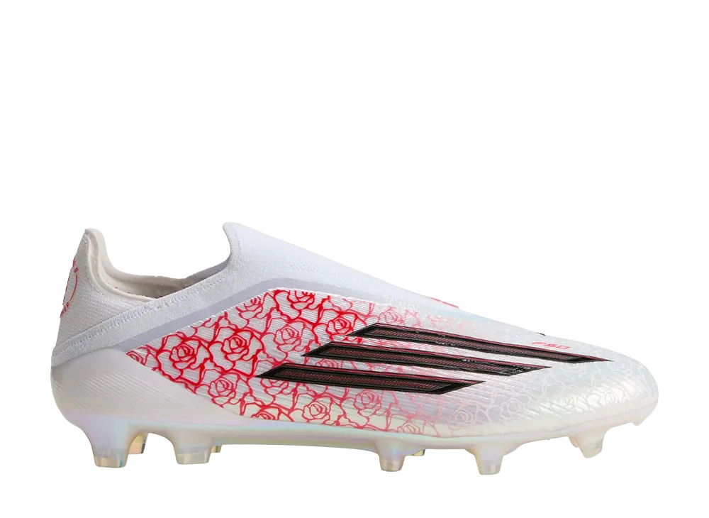 adidas F50 Elite Laceless FG Cleats "Cloud White/Core Black/Lucid Red"
