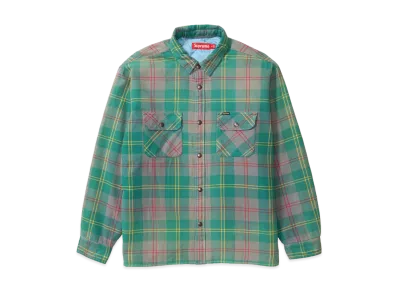 Supreme Quilted Lined Flannel Snap Shirt "Green"