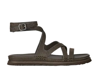 UGG Women's GoldenGaze Embossed Ankle Wrap "Dense Smoke"