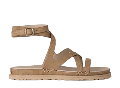 UGG Women's GoldenGaze Embossed Ankle Wrap "Mustard Seed"