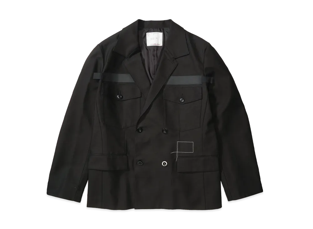 WTAPS x sacai Cotton Back Satin Jacket 01 / Jacket / Cotton Back Satin "Black"