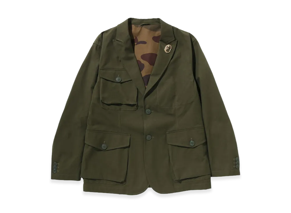 A BATHING APE Military Fabrication Casual Jacket "Olive"