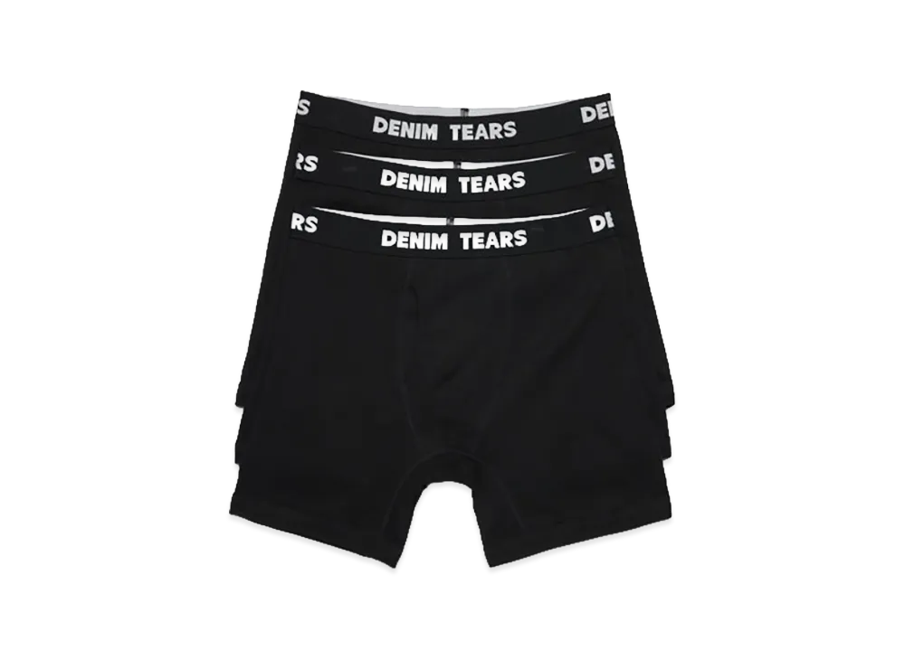 DENIM TEARS Boxer Brief 3-Pack "Black"