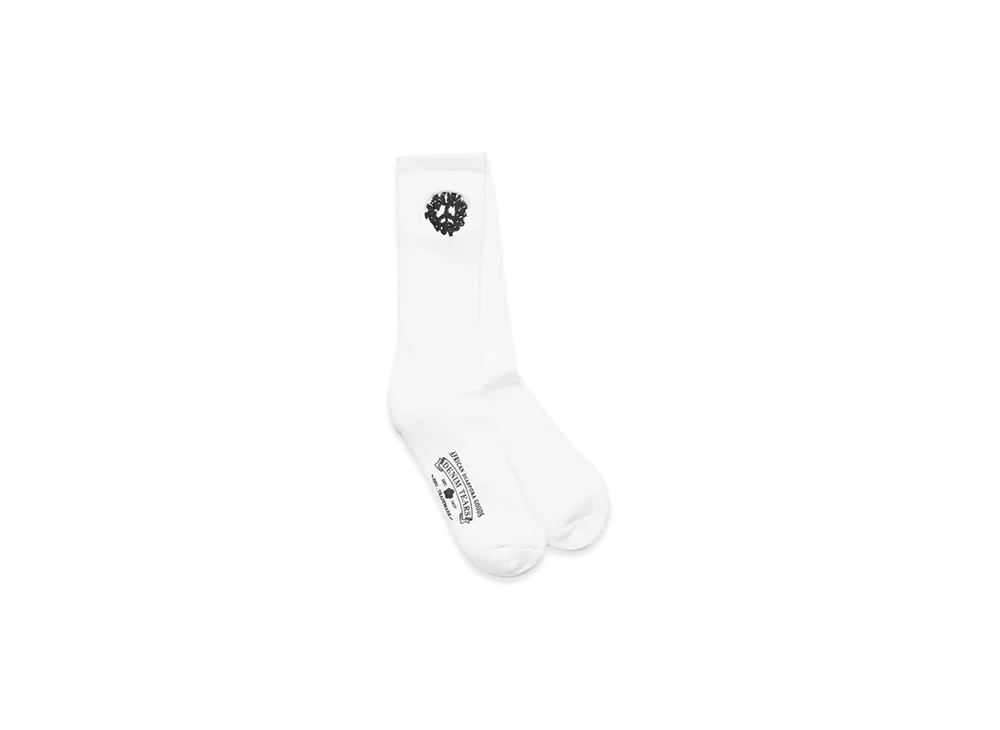 DENIM TEARS Cotton Peace Wreath 3-Pack Socks "White"