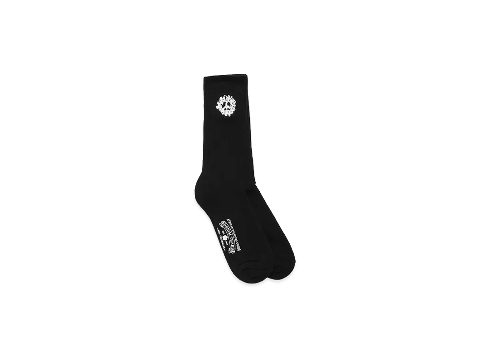 DENIM TEARS Cotton Peace Wreath 3-Pack Socks "Black"